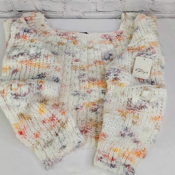 'FREE PEOPLE' SUNSET CLOUD CROPPED SWEATER - Picture 5 of 16